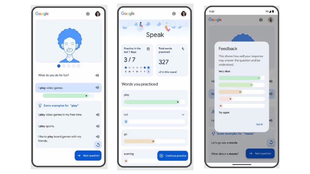 Aprender inglés con Google Speak