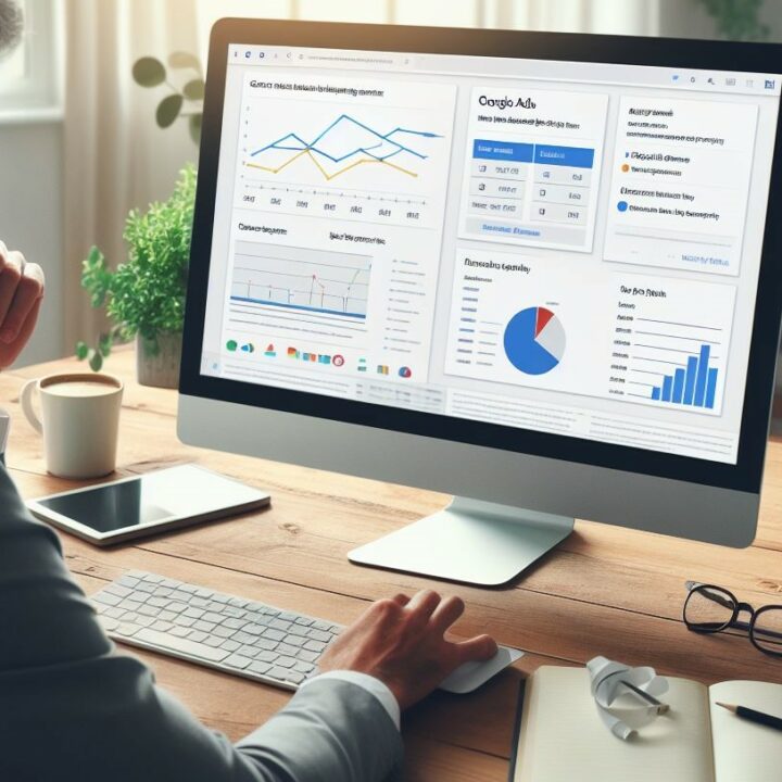 Imagen de una persona haciendo anuncios en Google Ads 2024
