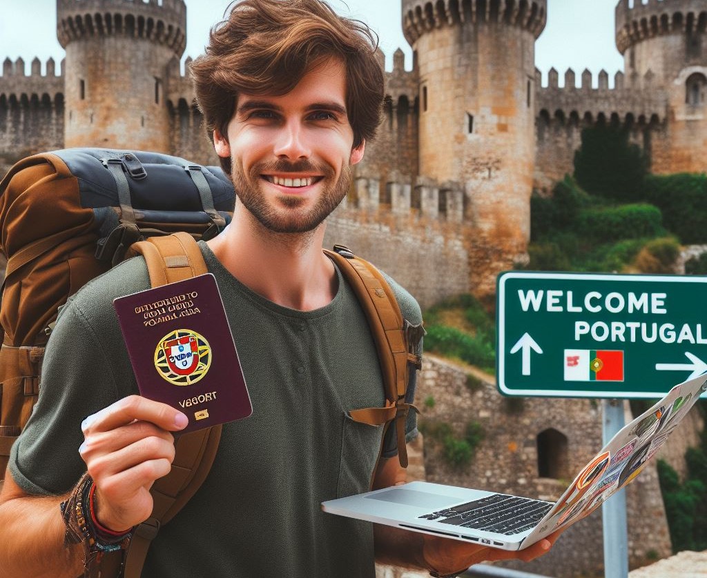 Persona con la visa para nómadas digitales que ofrece Portugal.
